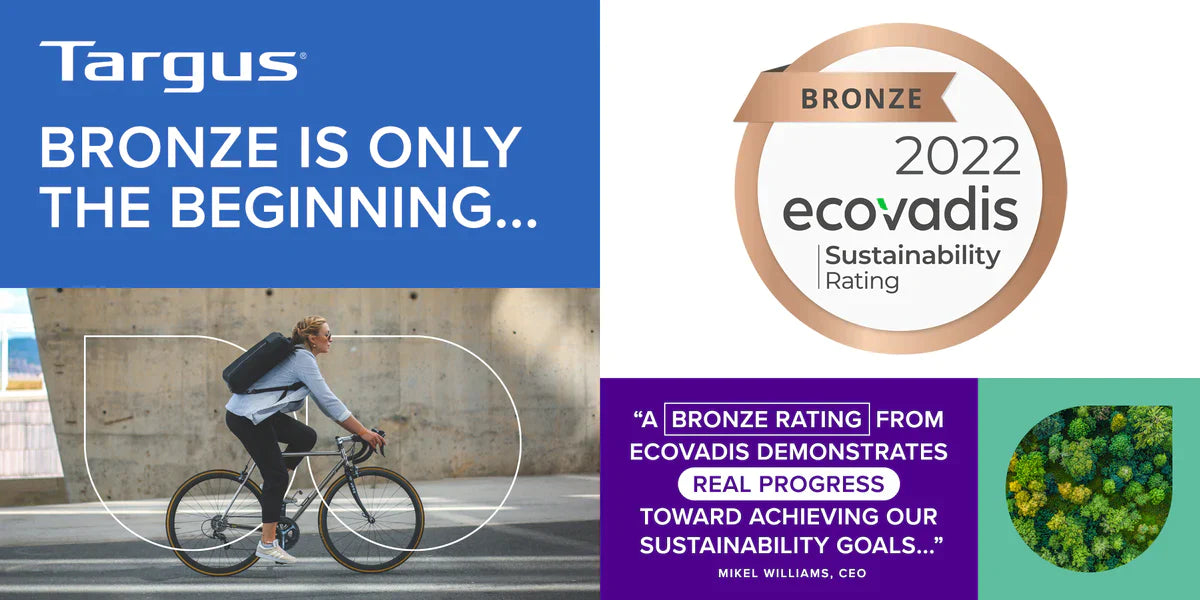 TARGUS® EARNS BRONZE ECOVADIS SUSTAINABILITY RATING AND OFFSETS 570 TONNES OF CO2 EMISSIONS BY PLANTING 11,408 TREES IN TREEKLY CHALLENGE