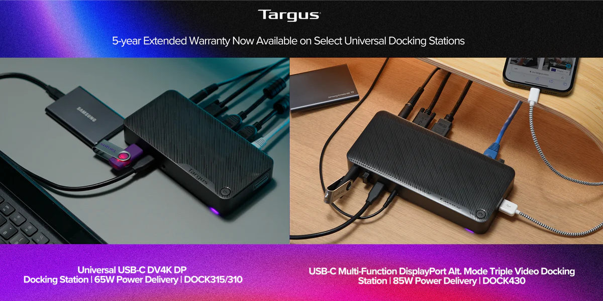 TARGUS ANNOUNCES NEW INDUSTRY-FIRST FIVE-YEAR WARRANTY WITH REDUCED PRICING NOW AVAILABLE ON SELECT BEST-IN-CLASS UNIVERSAL DOCKING STATIONS