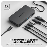 HyperDrive Next Dual 4K HDMI 7 Port USB-C Hub for Macbook, PC and Chromebook