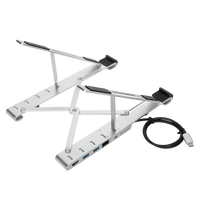 Portable Laptop Stand with Integrated Dock