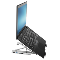 Portable Laptop Stand with Integrated Dock