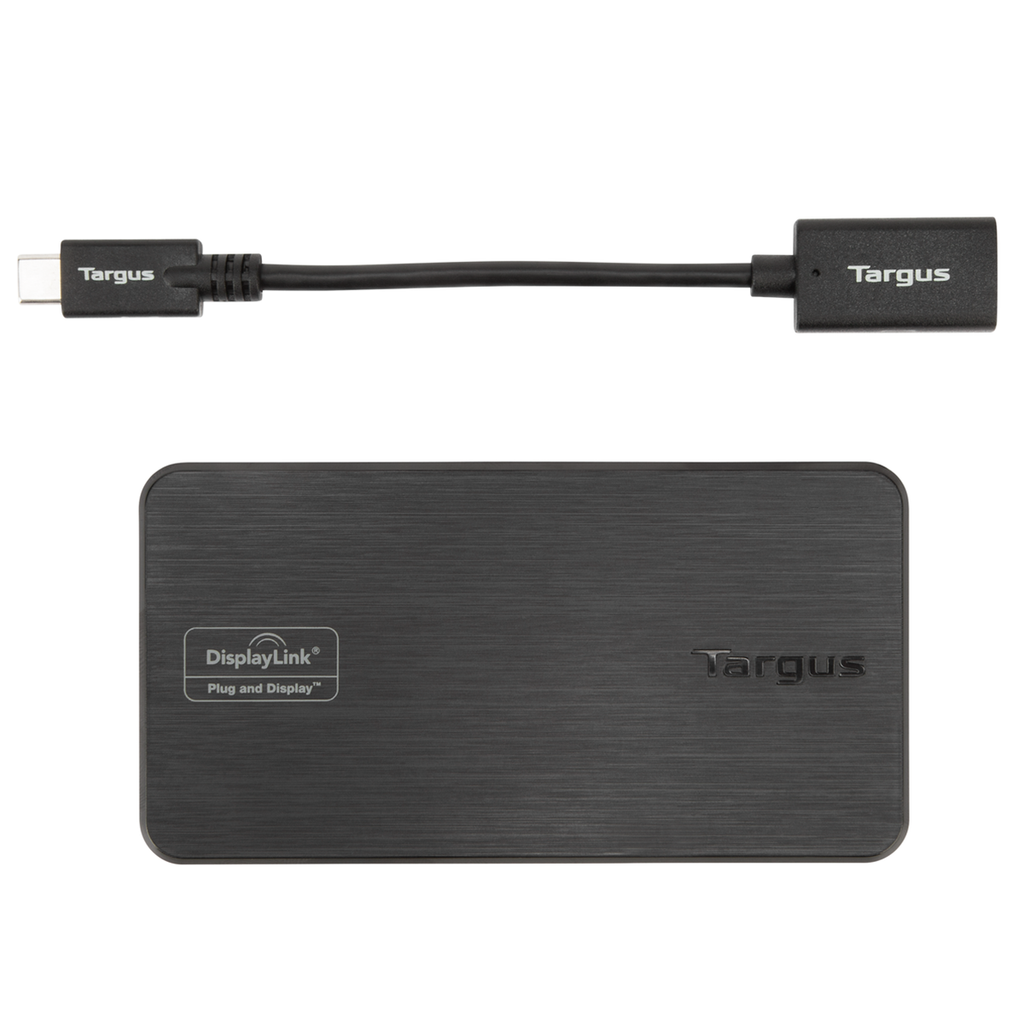 Targus USB 3.0 & USB-C Dual Travel Dock with USB-A to USB-C Adapter Cable