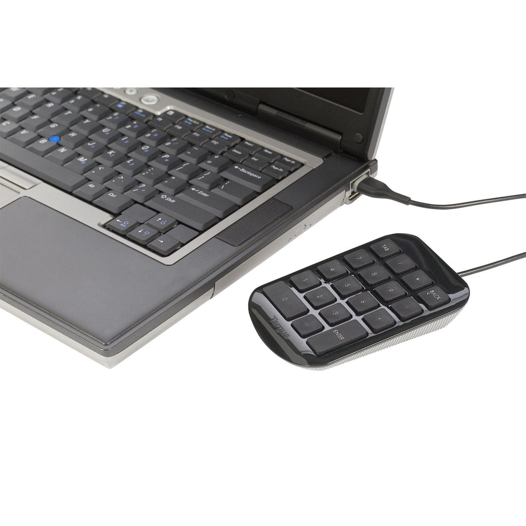 Targus USB Numeric Keypad connected to USB-A Port on Laptop