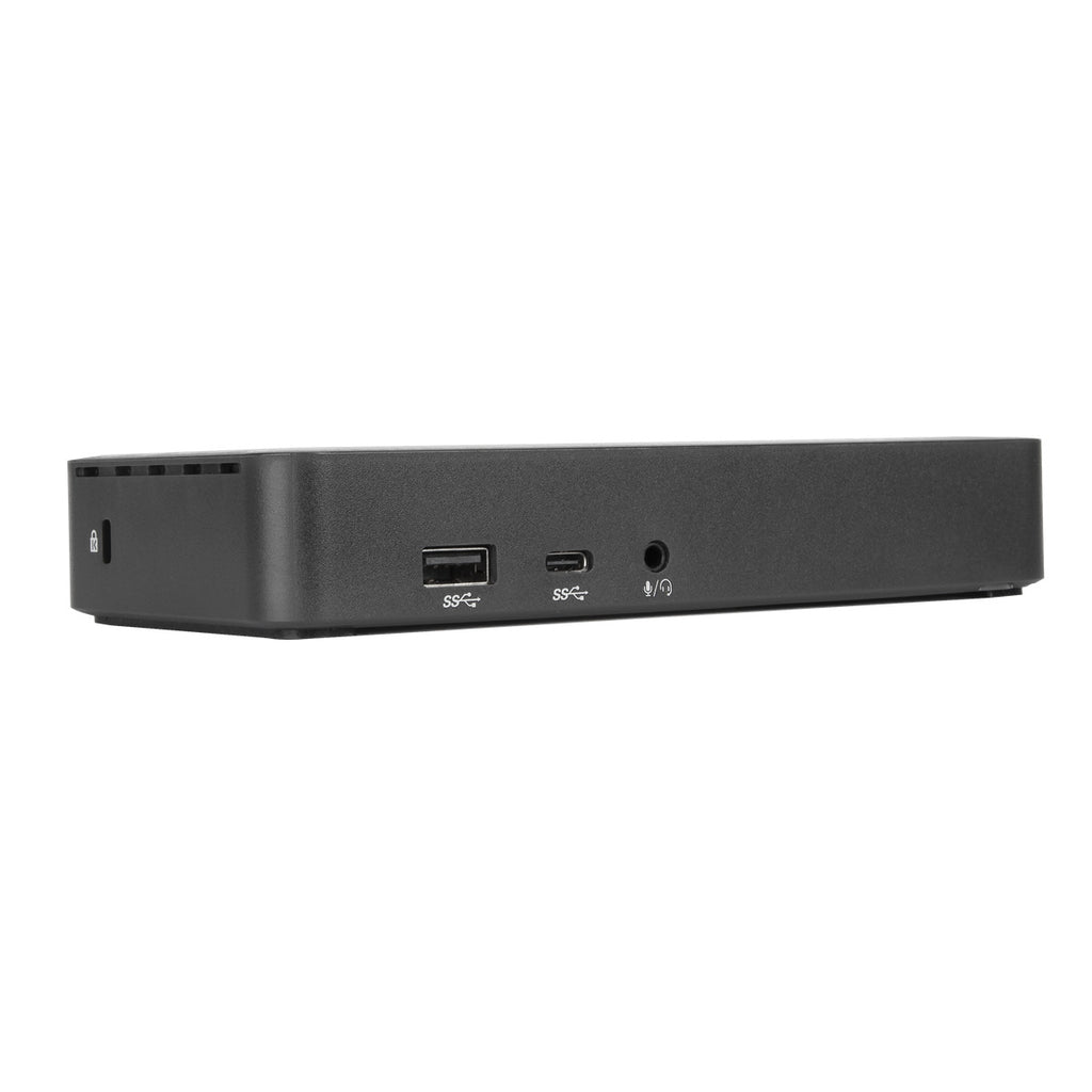 Targus Universal USB-C Dual Video 4k Docking Station with 65W Power Delivery showing Front Connection Ports