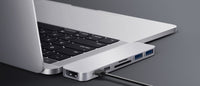 Hyper USB Hubs HyperDrive DUO 7-in-2 USB-C Hub - Silver HD28C-SILVER 6941921145897